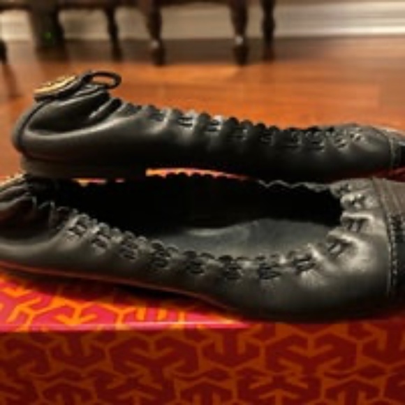 Tory Burch Abbey Ballet Flat - Navy - Size 5.5 - Picture 2 of 4